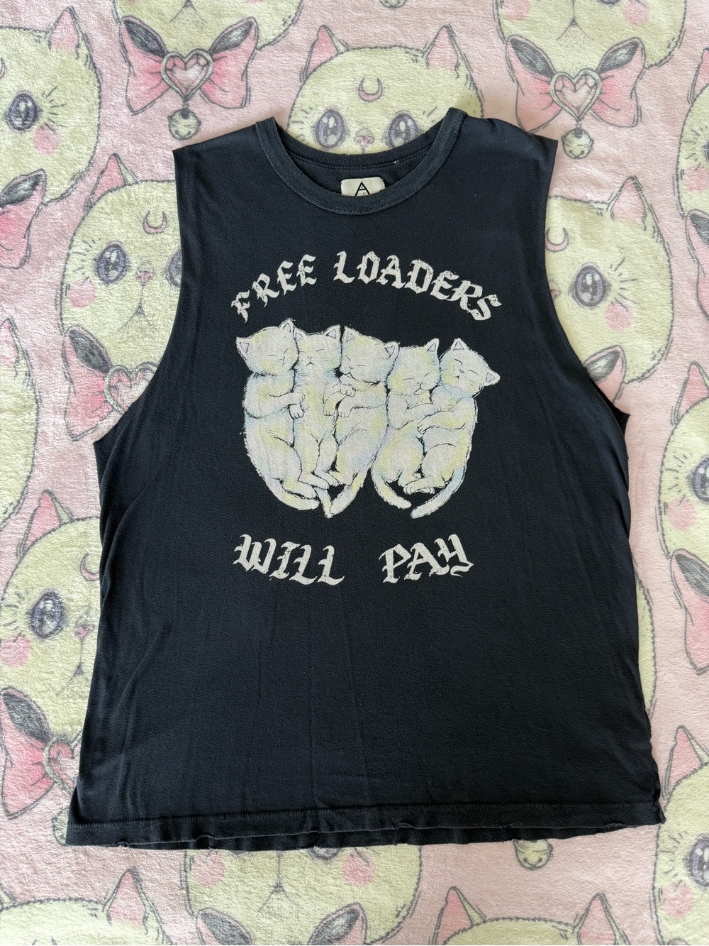 UNIF ‘Free Loaders Will Pay’ Kitten Tank Top